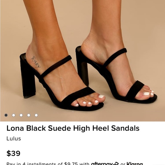 Lulus Black Suede heels 7 1/2 Brand New .. - Picture 7 of 7